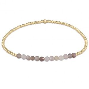 enewton Gold 2mm Beaded Bracelet - Botswana Agate